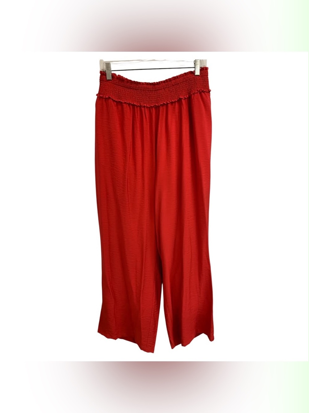 Penningtons Red Wide-Leg Smocked Waist Pants Size XL